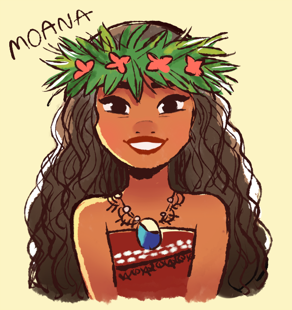 ぱの らくがき 水彩風モアナ Moana