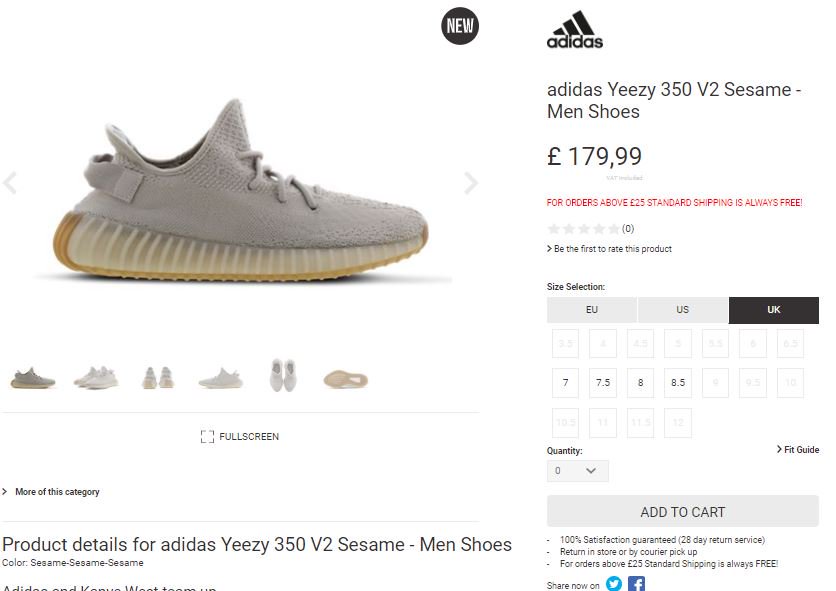 adidas yeezy boost 350 v2 sesame footlocker