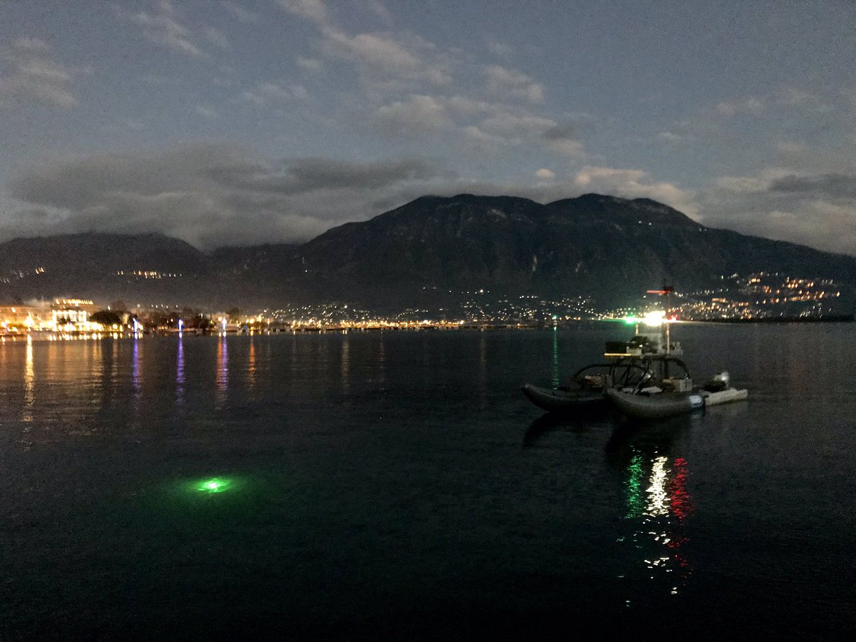 Autonomous system night ops in Kalamata, Greece. Our subsea drone’s halo is in full effect!