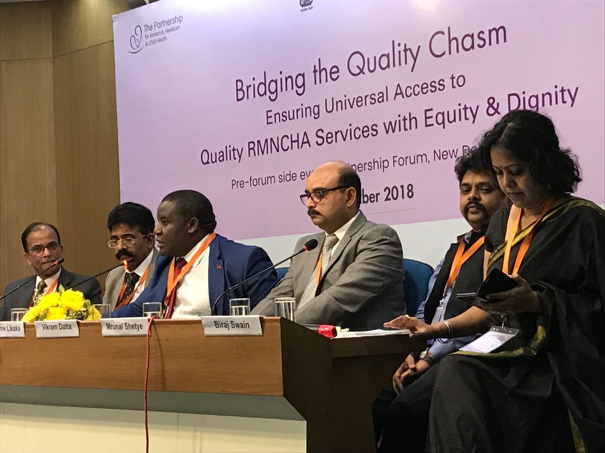 #PMNCH2018 QED Event at Partners’ Forum: Andrew Likaka from Malawi continues to champion quality improvement for maternal and newborn health. ⁦<a href="/WHO/">World Health Organization (WHO)</a>⁩ ⁦<a href="/WHOSEARO/">World Health Organization South-East Asia</a>⁩ ⁦<a href="/MoHFW_INDIA/">Ministry of Health</a>⁩ ⁦<a href="/andrewlikaka88/">Andrew Likaka</a>⁩ ⁦<a href="/ashokaiims/">Ashok Deorari MD FAMS</a>⁩ ⁦<a href="/NigelLivesley/">Nigel Livesley</a>⁩ ⁦⁩