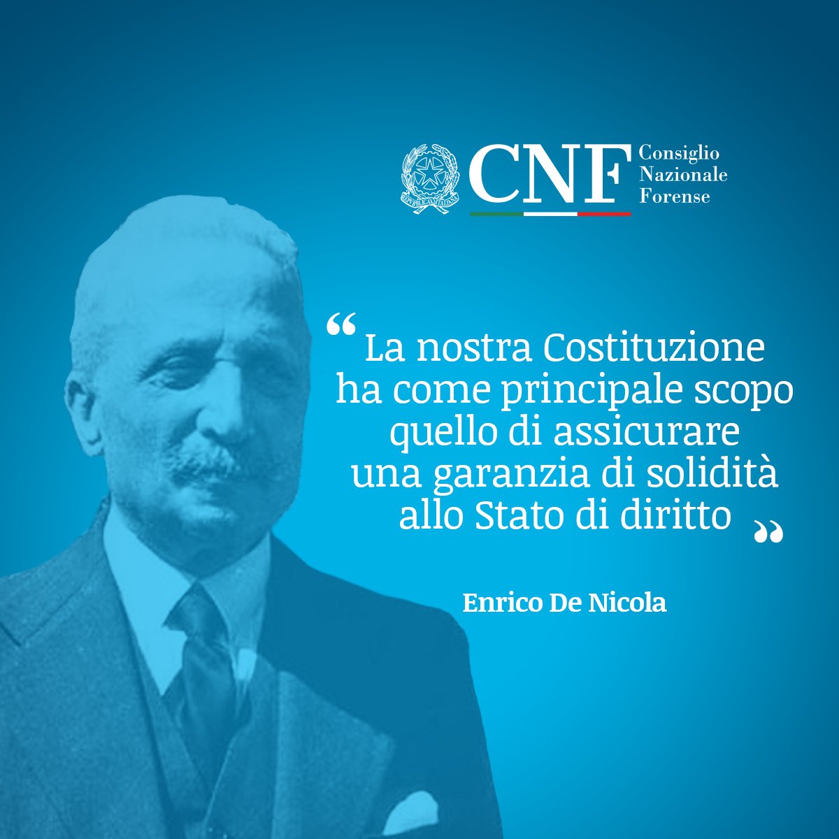 CNF_it's tweet photo. #EnricoDeNicola, #avvocato e politico e primo presidente della Repubblica italiana, è stato dal 1955 al 1956 componente del Consiglio Nazionale Forense. https://t.co/pTWKMAXhnQ