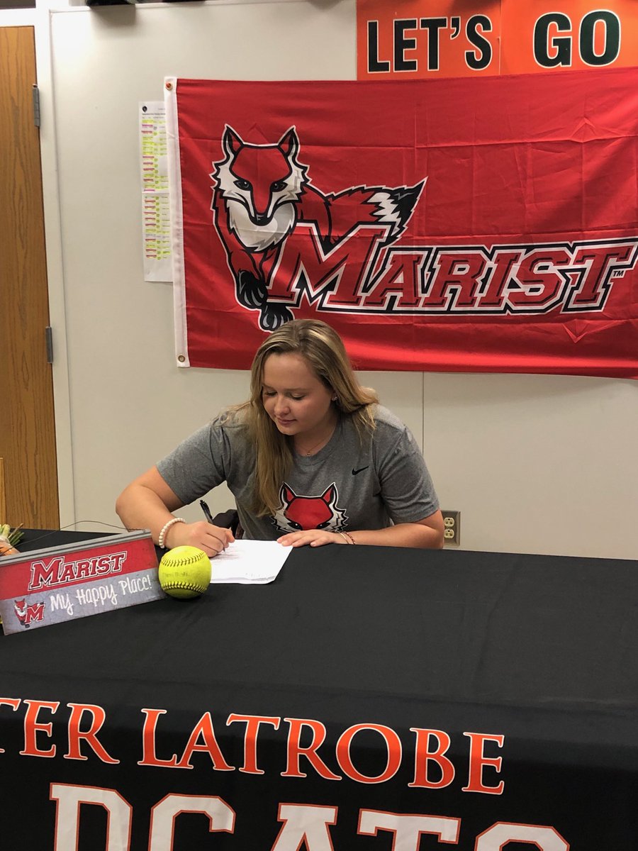 MaristSoftball's tweet photo. Congratulations to Kiley Myers on signing her NLI and joining the Red Foxes family!! 🦊 https://t.co/pChDiyXROF