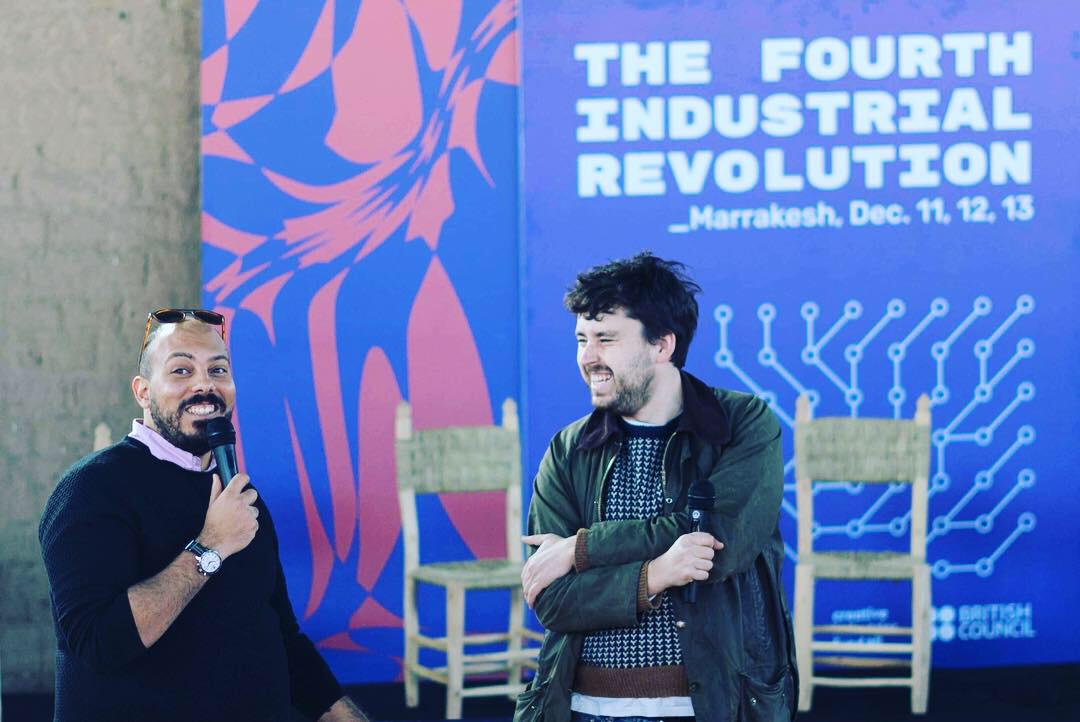 AfricaCrossroad's tweet photo. #AfricanCrossroads2018 officially kicked off this morning. A Plenary Panel, moderared by the founding director of the #AUC #VentureLab Ayman Ismail, took place at the Amphitheater in #VillaJanna in #Marrakesh, where 5 speakers discussed the #4thindustrialrevolution. https://t.co/5oLvayr24Y