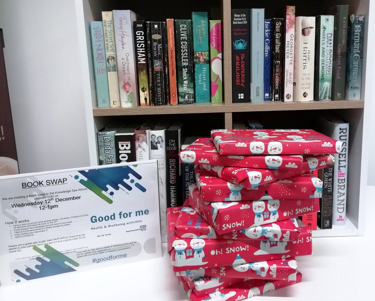 CHealthLib's tweet image. Its RCH Book Swap tomorrow @RCHTWeCare #Goodforme 12.00 - 13.00 in the Knowledge Spa atrium. Come along even if you haven't anything to swap. Take a chance with a mystery Christmas present 😀🎁@DalzielAnna @MatronBudds