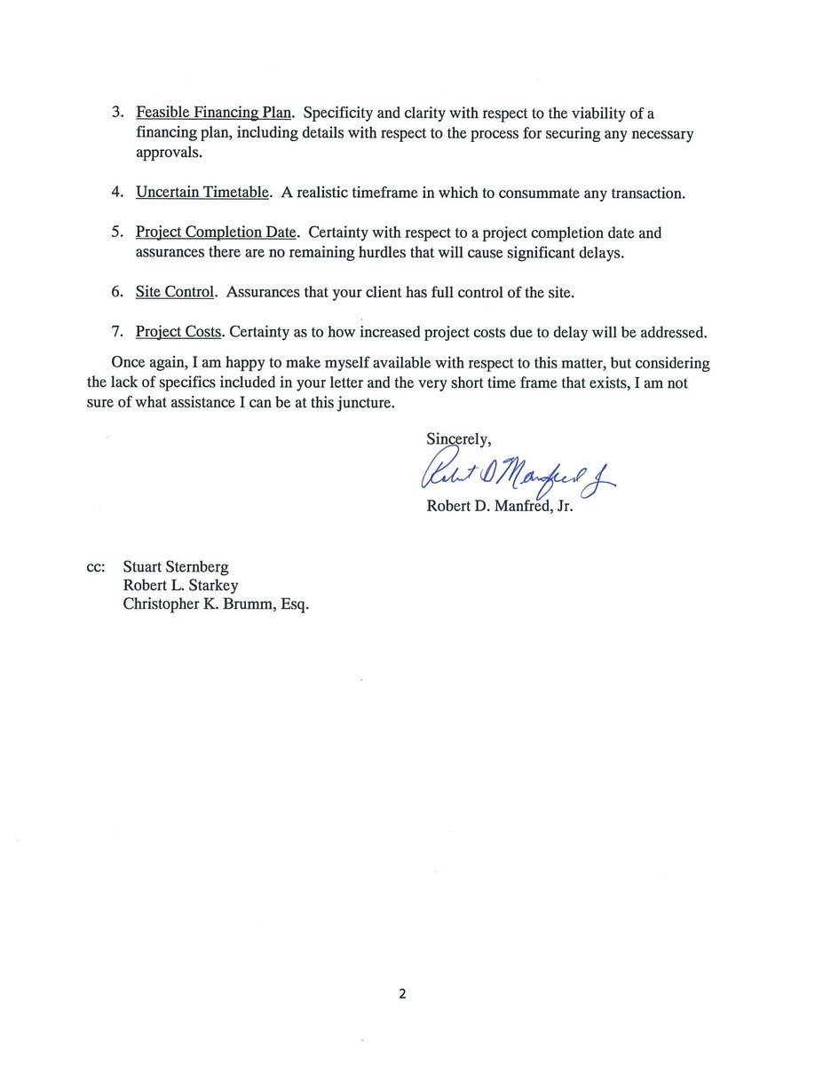 AEricFisher's tweet image. Situation getting more tense between MLB and Tampa Sports Authority regarding proposed Rays ballpark in Ybor City. Commish sends letter today saying many critical details in proposal still missing.