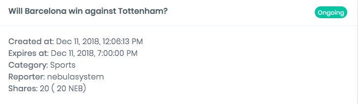 eosargentina's tweet image. Testing the @NebulaProtocol for market predictions!! This will be game changer for #eos, Thanks @kesarito!!!
And oh yeah, Go Barsa! 
@auroraeosbp @EosMetal @EOS_Nation @eosnewyork @eosvenezuela @EOS_Italy @Tokenika_io