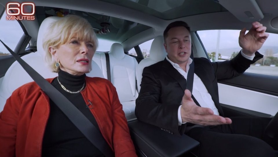To demonstrate Autopilot engagement on 60 Minutes, Elon Musk took his hands off the steering wheel—something the company cautions owners not to do http://on.forbes.com/6019EHa27