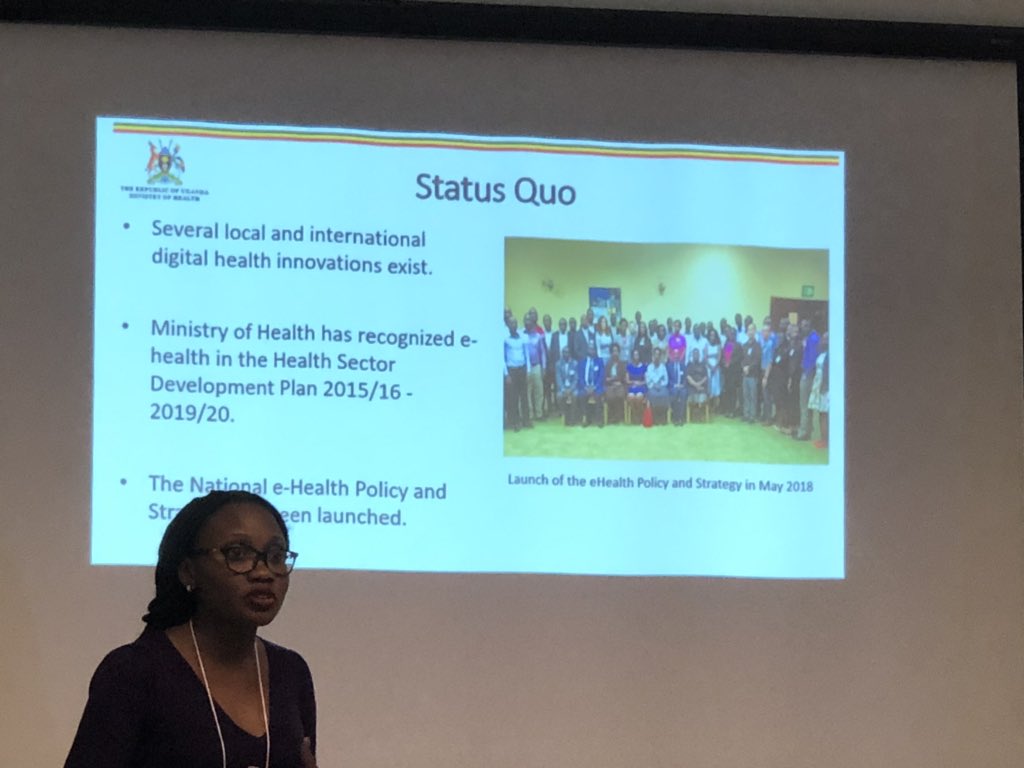 Uganda has transitioned from mHealth pilotitis to a National e-Health Strategy and Policy — Catherine Kabahuma, Health Informatics Specialist, MOH Uganda #GDHF2018