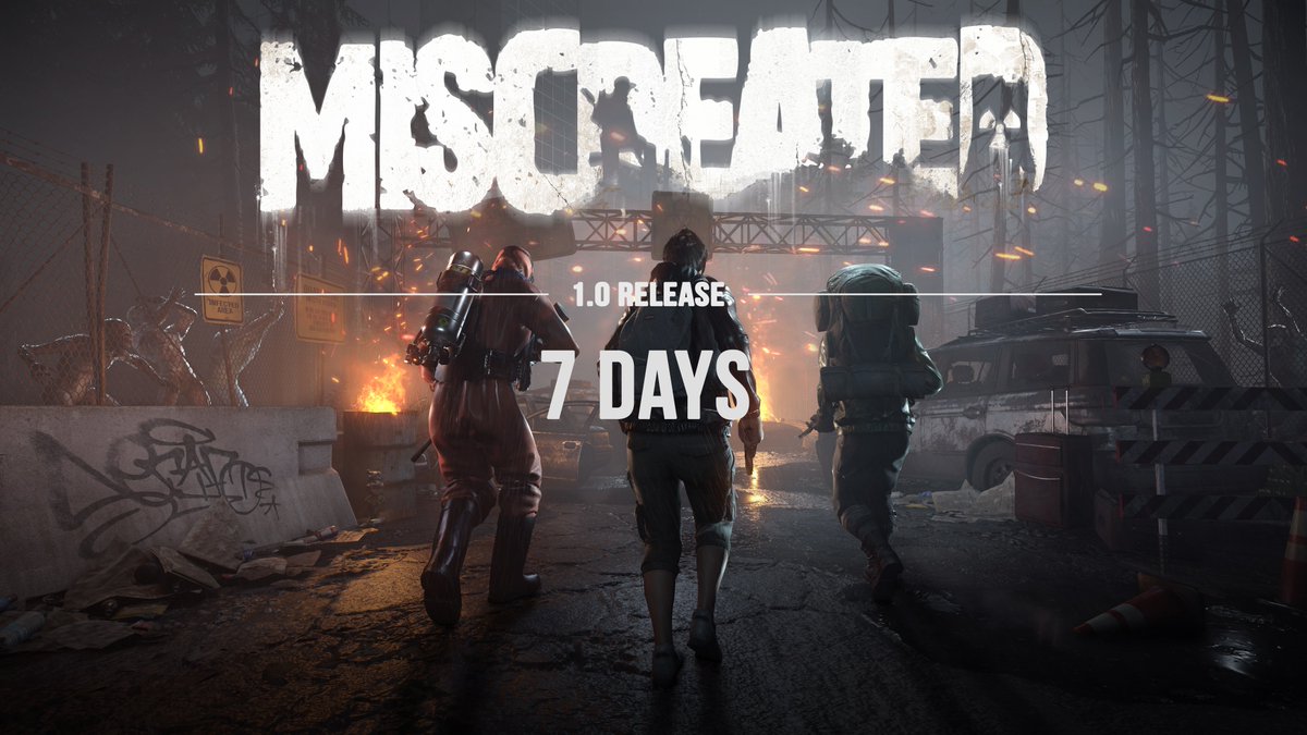 miscreatedgame's tweet photo. Miscreated is leaving early access one week from today! Keep watching for new version 1.0 information to be released daily.  If you haven't been following the teasers so far, view them all on YouTube: https://t.co/IEf8QMccqB https://t.co/zQgLmyVzX0