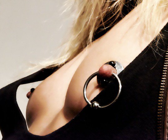 Shared latex piercing girlfriend