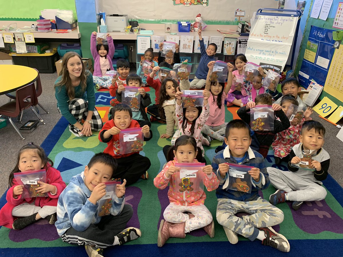 You can’t catch me, I’m the gingerbread man! Kinder wrapped up their gingerbread unit and went searching all over Westhoff to find their gingerbread! #westhoffshines