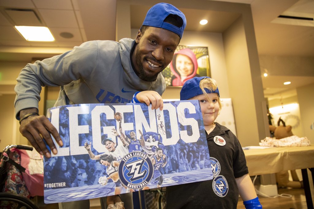 TexasLegends's tweet photo. We took over dinner &amp; game night at @StJude! 💙

#ThisIsWhyWePlay #TOGETHER https://t.co/8coiPDoXQN