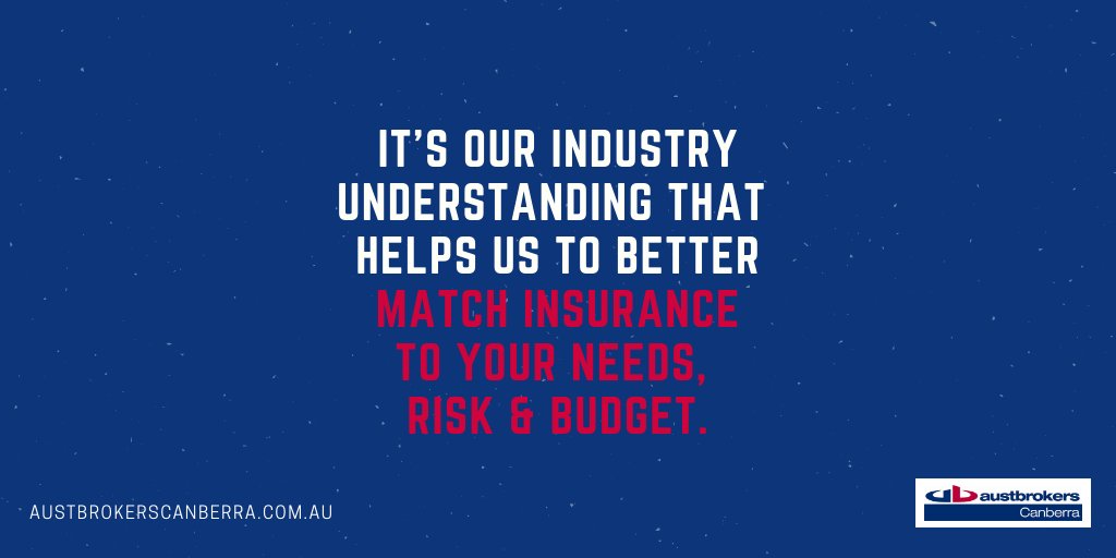 It’s our industry understanding that helps us to better match insurance to your needs, risk &amp; budget. #AustbrokersCBR