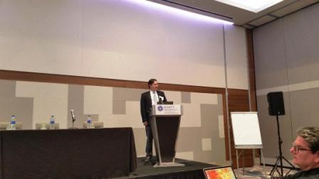 ObjectMgmtGroup's tweet photo. Andy Mattice from @lexmark discusses advantages of sensors such as beacons, RFID tags, and computer vision, and how location is moving into distributed ledger technology #DTL such as #blockchain at today's #Retail Innovation Forum in #OMGTCSeattle. https://t.co/jDA3oiehT2