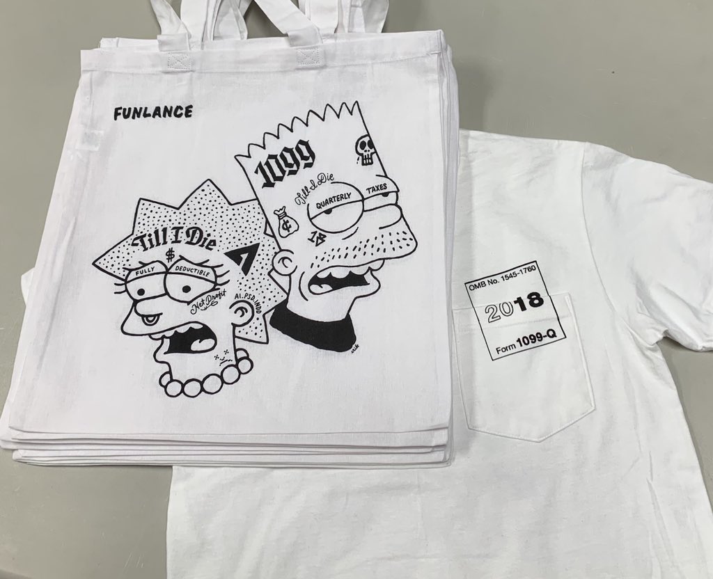 ErikMarinovich's tweet image. Prep’n gift bags for tomorrow’s Funlance party! All are welcome... only a few tix left. See you there: bit.ly/2QO3AQd