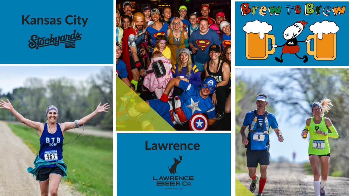 Mark your calendars. Gather your teammates!! Coming to a brewery near you- Apr 7, 2019! #brewtobrew #brew2brew #run #running #relayrace #ultrarace #KCtoLawrence #runforbeer #runKC #raceKC #charityrace  @CF_Foundation @RacedayEventsKC @kctcrunner @StockyardsBeer @lawrencebrewing