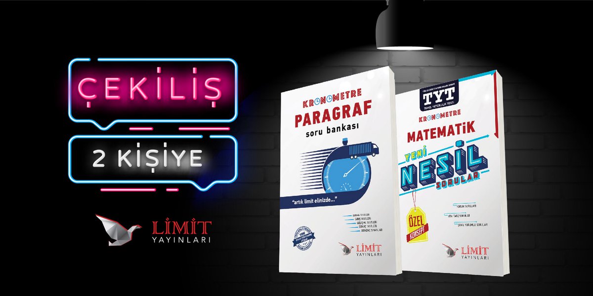 2 KİŞİYE HEDİYE KİTAP

▶️Bu Tweeti RT yap
▶️Hesabı takip et

📣 Çekiliş sonucu 2 kişiye iki kitap hediye. Son katılım tarihi 18 Aralık.
#limitheryerde #yks2019 #2019tayfa #yks