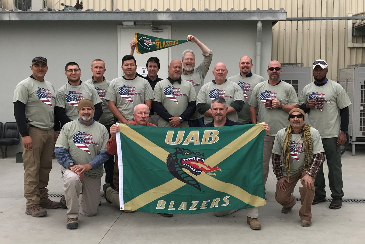 UABNews's tweet photo. Blazer pride is worldwide. Check out @USArmy in Kabul, Afghanistan representing the Blazer Nation. 🇺🇸🐲 

📷:@THEUABBOOKSTORE https://t.co/i3I4Terddy