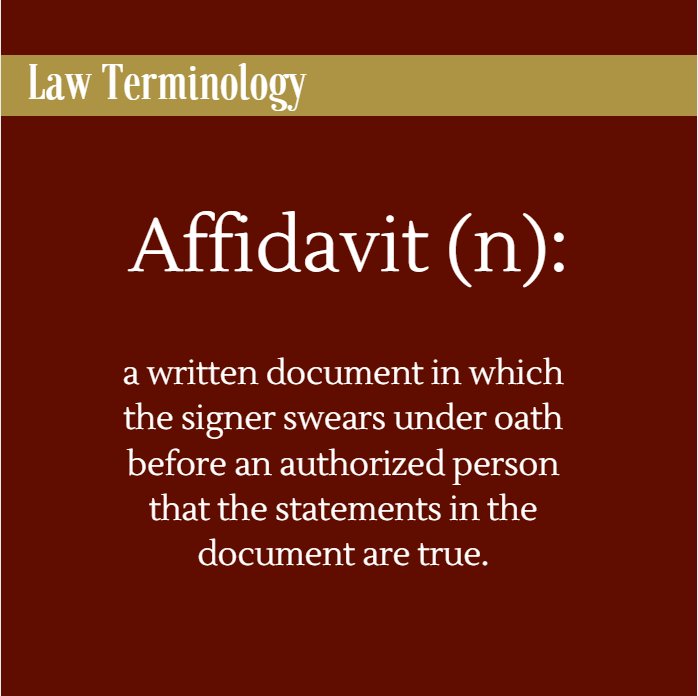 ArndtThorn's tweet photo. It comes from the #Latin word of the same spelling, meaning "he has stated on oath." #LawTerm #attorney https://t.co/3J1s5iWayp