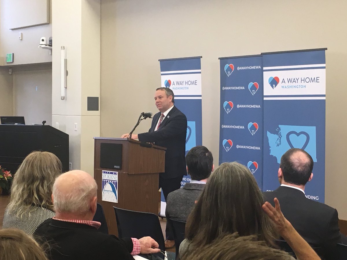 AWayHomeWA's tweet photo. “We want to be able to say ‘yes’ to ‘yes.’ So that when people are ready to come inside we can help them.” - Spokane Mayor David Condon #HomeBy2022 https://t.co/llhPgQPHBY