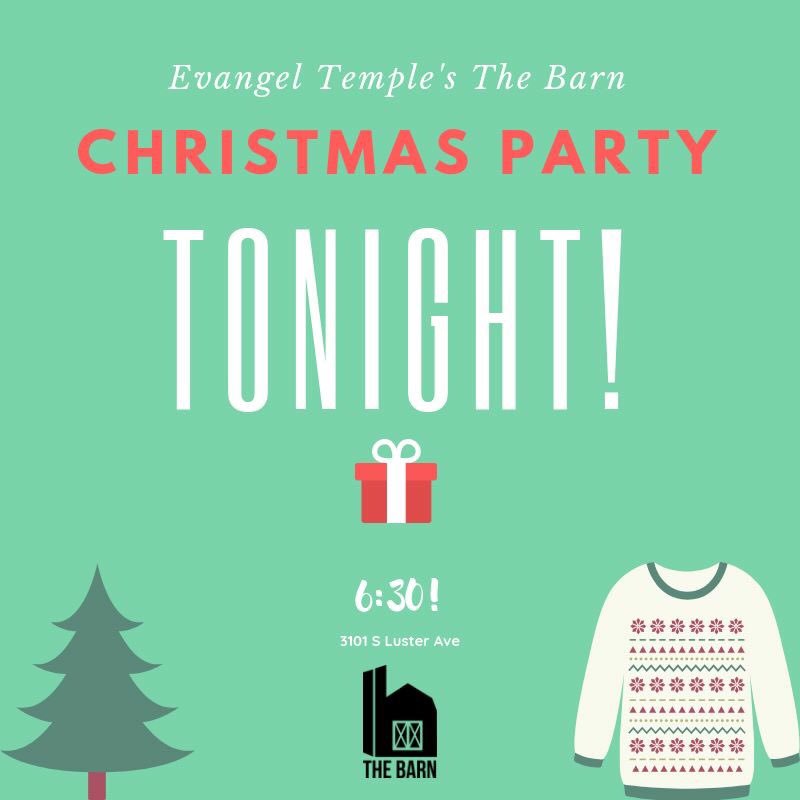 ETBarn's tweet image. Friends!

Tonight is THE NIGHT!

Join us at 6:30 for our Christmas Party!

Games, Prizes, and Fun!

Remember your ugly Christmas Sweater!