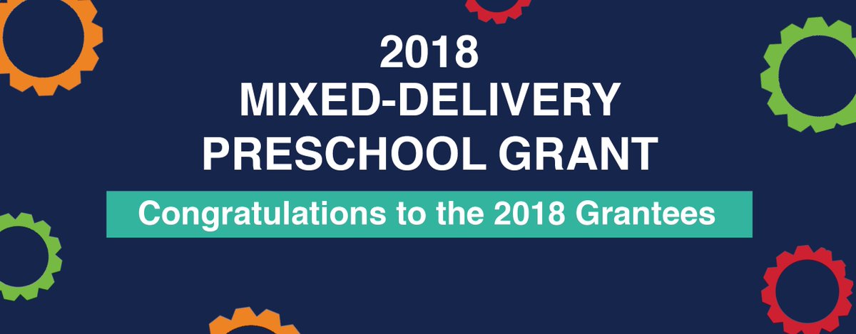 Congratulations to the 3rd round of Mixed-Delivery Preschool grantees: ACT for Alexandria Early Care and Education Workgroup, <a href="/JMU/">JMU</a>, Rappahannock County Public Schools, @UnitedWayTJA, <a href="/uwrv/">United Way Roanoke</a>, and River Valley Regional Commission. Learn more about grantees - bit.ly/2sHJD1q