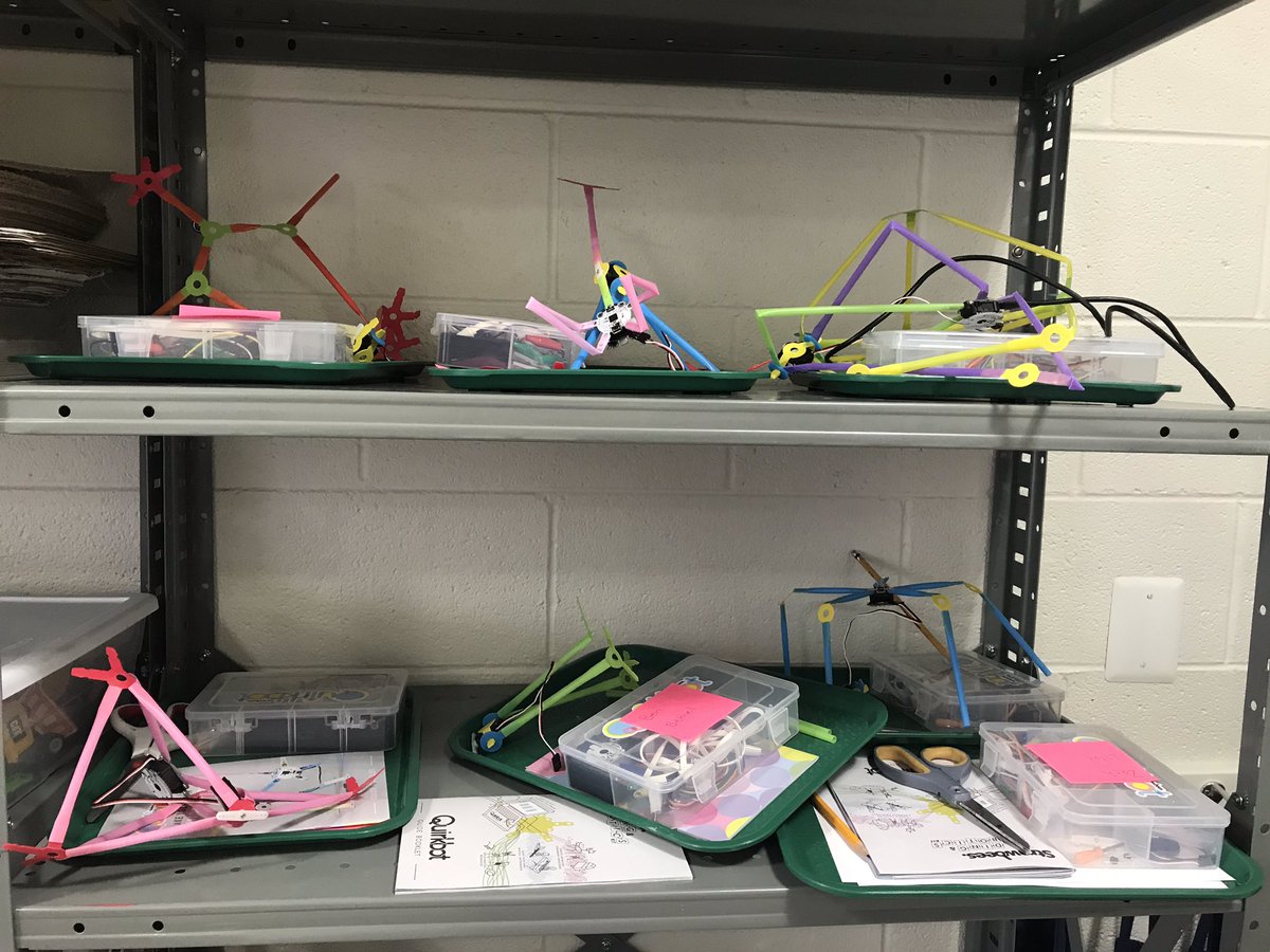 Works in progress! #myflinthill <a href="/quirkbot/">QuirkBot</a> <a href="/strawbees/">Strawbees</a> Can’t wait to see the finished creations tomorrow.