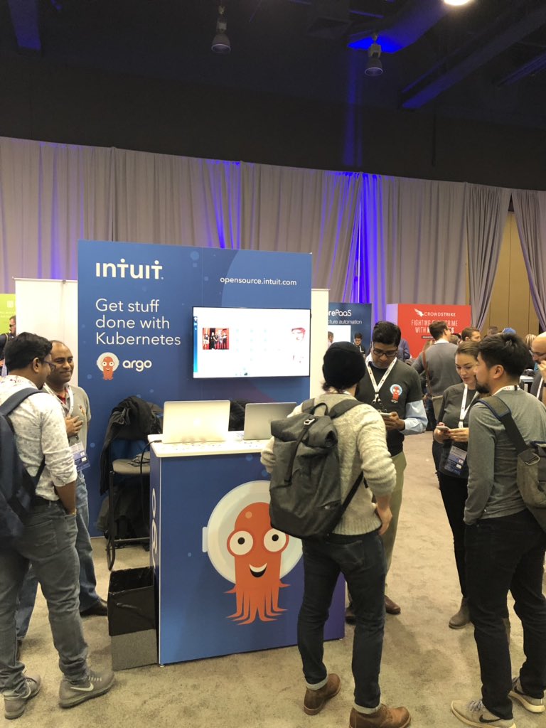 parin_3's tweet photo. Come stop by at Intuit booth at Kubecon. #argo #intuitengineering #kubecon #opensource #cloudnativecon #IntuitLife https://t.co/LsaVMmmuVy