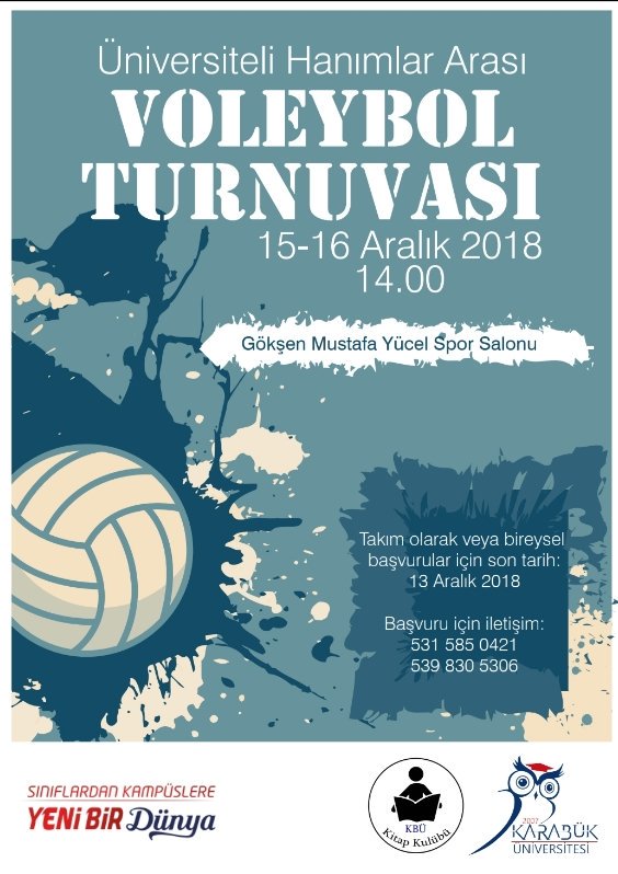 Takımını kur, adını koy, turnuvada yerini al! 📍Üniversiteli Hanımlar Arası Voleybol turnuvası 📍

13 Aralık Perşembe gününe kadar takım olarak veya bireysel başvurular alınacaktır. |Katılım ücreti kişi başı 5 TL'dir.

Başvuru formu ➡️ docs.google.com/forms/d/e/1FAI…