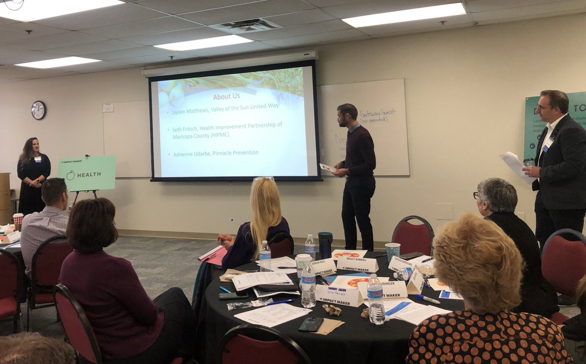 AZCommunities's tweet photo. Some of our favorite people talking food & nutrition at #VLImpactHealth. When more than 1.1M Arizonans are food insecure, we can’t just tell people how to eat healthy...need to provide access to fruits & vegetables and make sure people can afford to eat healthy foods https://t.co/h0mcg0TCg8