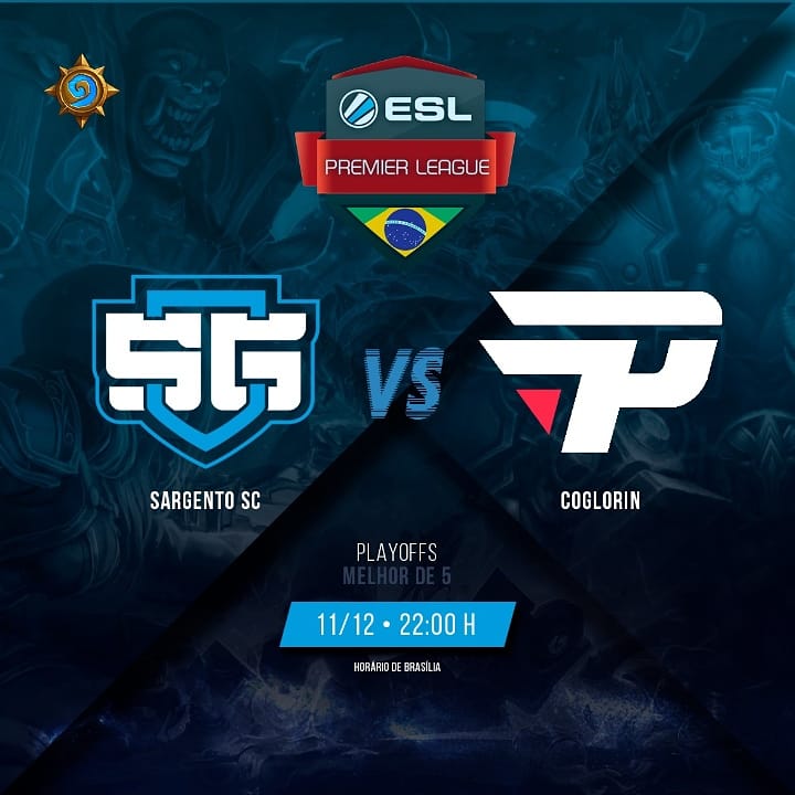 SGesportsBR's tweet photo. [Hearthstone] 

Hoje tem jogo decisivo no Hearthstone! Nossos craques vão jogar as playoffs da esl Brasil premier league. Tem show do @FledHS as 19 e as 22h é todo mundo prestando continencia pro @Sargento_HS!

#goSG #hearthstone #eslbrasil https://t.co/pYJNlxEFnq