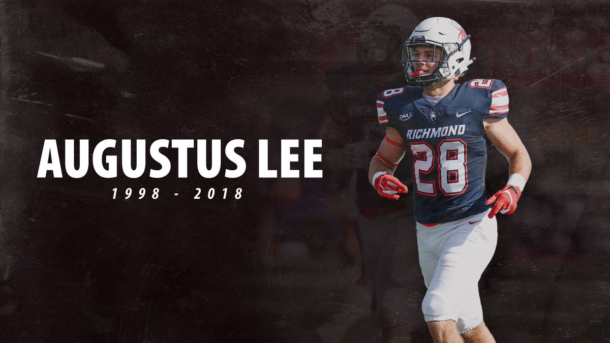 Our thoughts and prayers are with the family of Augustus Lee. <a href="/SpiderFootball/">Richmond Football</a> mourns the loss of one of its own. #OneRichmond 

bit.ly/2QO7qc5