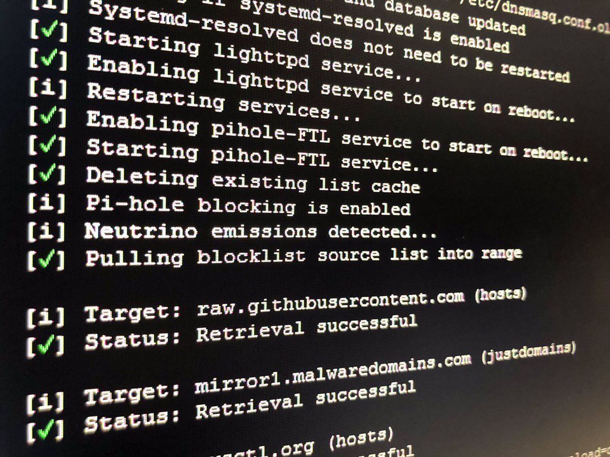 AntonioRSYS's tweet photo. Encontrando Neutrinos en pi-hole
.
.
#pihole #raspberrypi #raspberrypiprojects #projects #IT #vmware #DIY #virtualization #dns #DNSBlocking #DNS #Home #App #Publicidad #Linux #Bash #PHP #C #css #raspberrypifoundation #VM #proyectos #microserver #update https://t.co/FNy3wLwEEi
