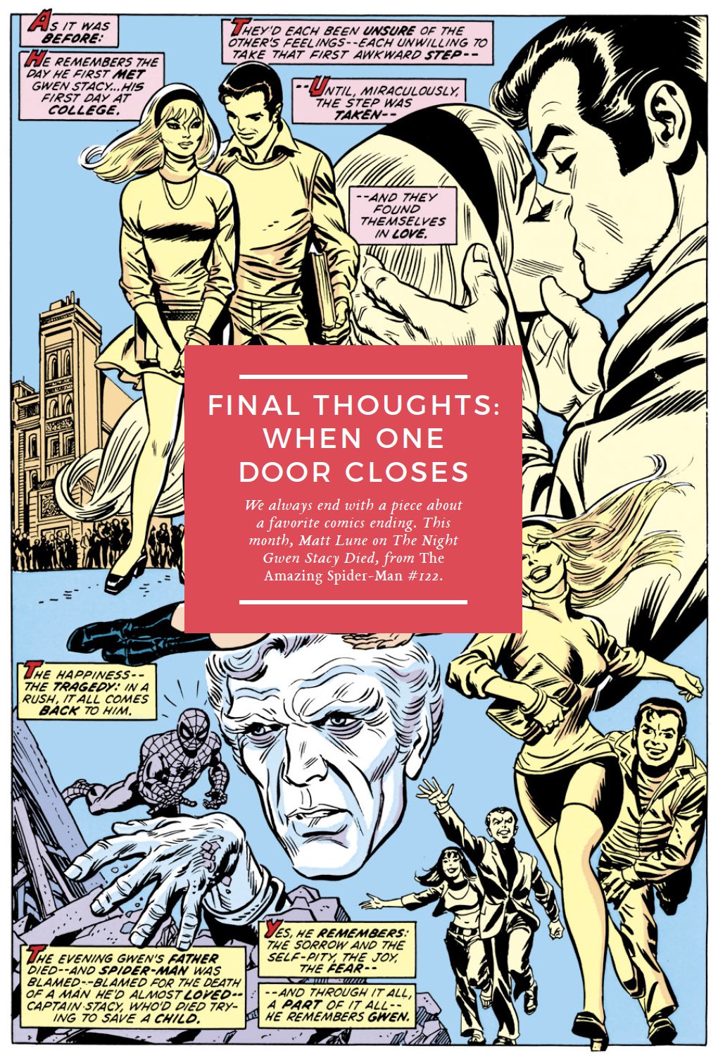 Panelxpanel On Twitter In December S Upcoming Issue We Have Mattlune In Our Final Thoughts Seat Discussing The End Of The Amazing Spider Man 122 The Night Gwen Stacy Died And Why It