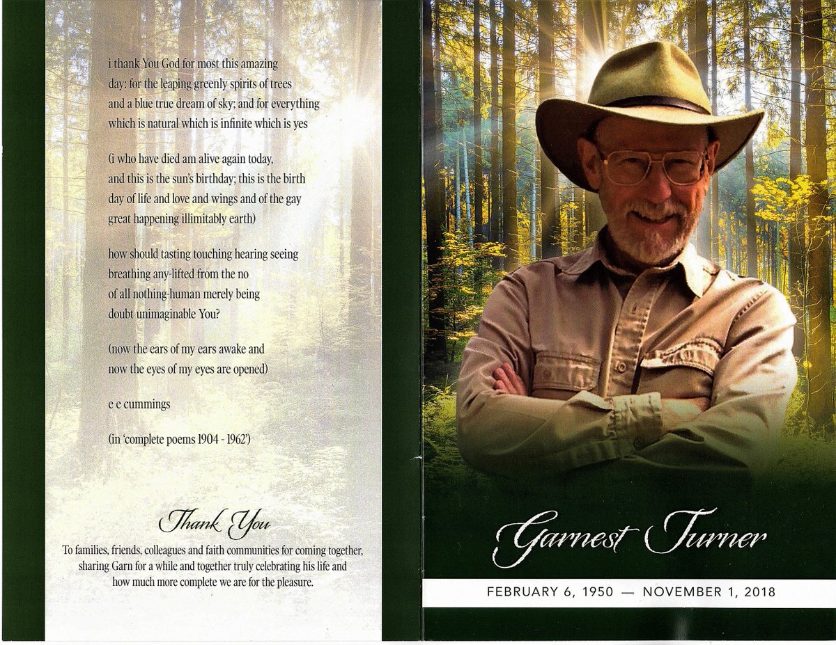 mit_evergreen's tweet photo. Yesterday was Garn Turner's Funeral/Celebration.   Garn graduated from  the Evergreen Master in Teaching Program in 2006.   Go Geoduck Teacher  Extraordinaire! https://t.co/CP0sQCSTLx