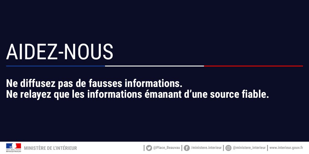 Ministère de l'Intérieur (@interieur_gouv) on Twitter photo 🔴 #Strasbourg La situation est toujours en cours, la priorité est à l'intervention des forces de sécurité et de secours. Ne diffusez pas de fausses informations, suivez les comptes officiels <a href="/Prefet67/">Préfet de région Grand Est & du Bas-Rhin 🇫🇷🇪🇺</a> <a href="/PoliceNat67/">Police Nationale 67</a> @Place_Beauvau 🔴 #Strasbourg La situation est toujours en cours, la priorité est à l'intervention des forces de sécurité et de secours. Ne diffusez pas de fausses informations, suivez les comptes officiels <a href="/Prefet67/">Préfet de région Grand Est & du Bas-Rhin 🇫🇷🇪🇺</a> <a href="/PoliceNat67/">Police Nationale 67</a> @Place_Beauvau