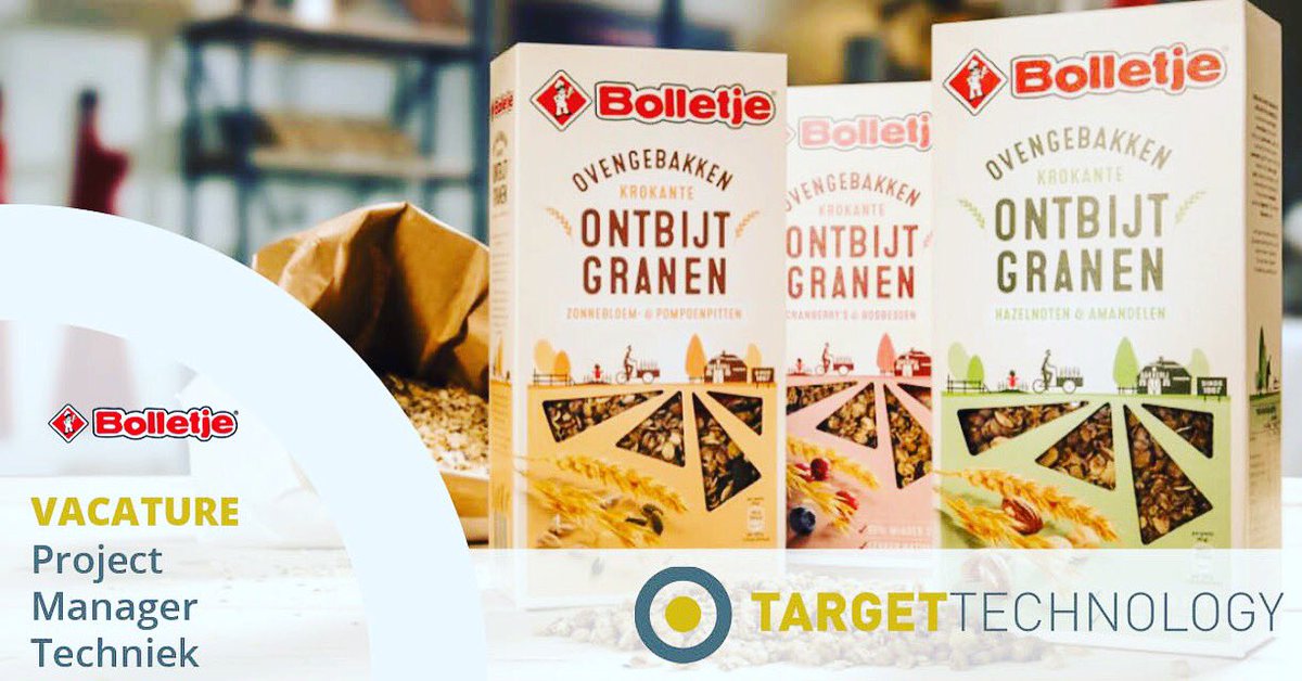 TargetInterim's tweet photo. Voor Bolletje zoeken wij een Project Manager Techniek! Op locatie almelo ben je verantwoordelijk voor het ontwikkelen, plannen en (laten) uitvoeren van alle werkzaamheden ten behoeve van technische projecten! 
hanshaselhorst@targettechnology.nl https://t.co/n2I9kkslzA