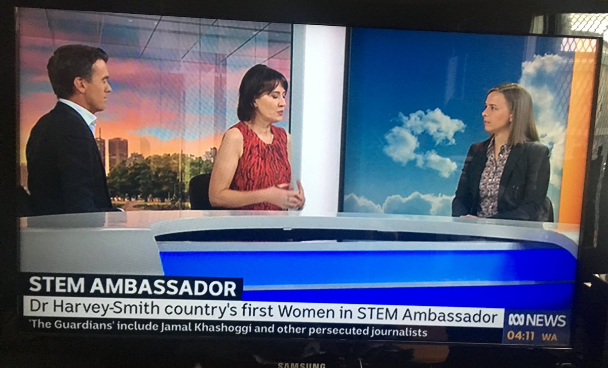 WomenInSTEMM_AU's tweet image. Australia’s first Women in STEMM Ambassador @lisaharveysmith is on @abcnews she’s sharing some of the main issues that lead to many #womeninSTEMM leave scientific research and some of the key solutions #Ambassador