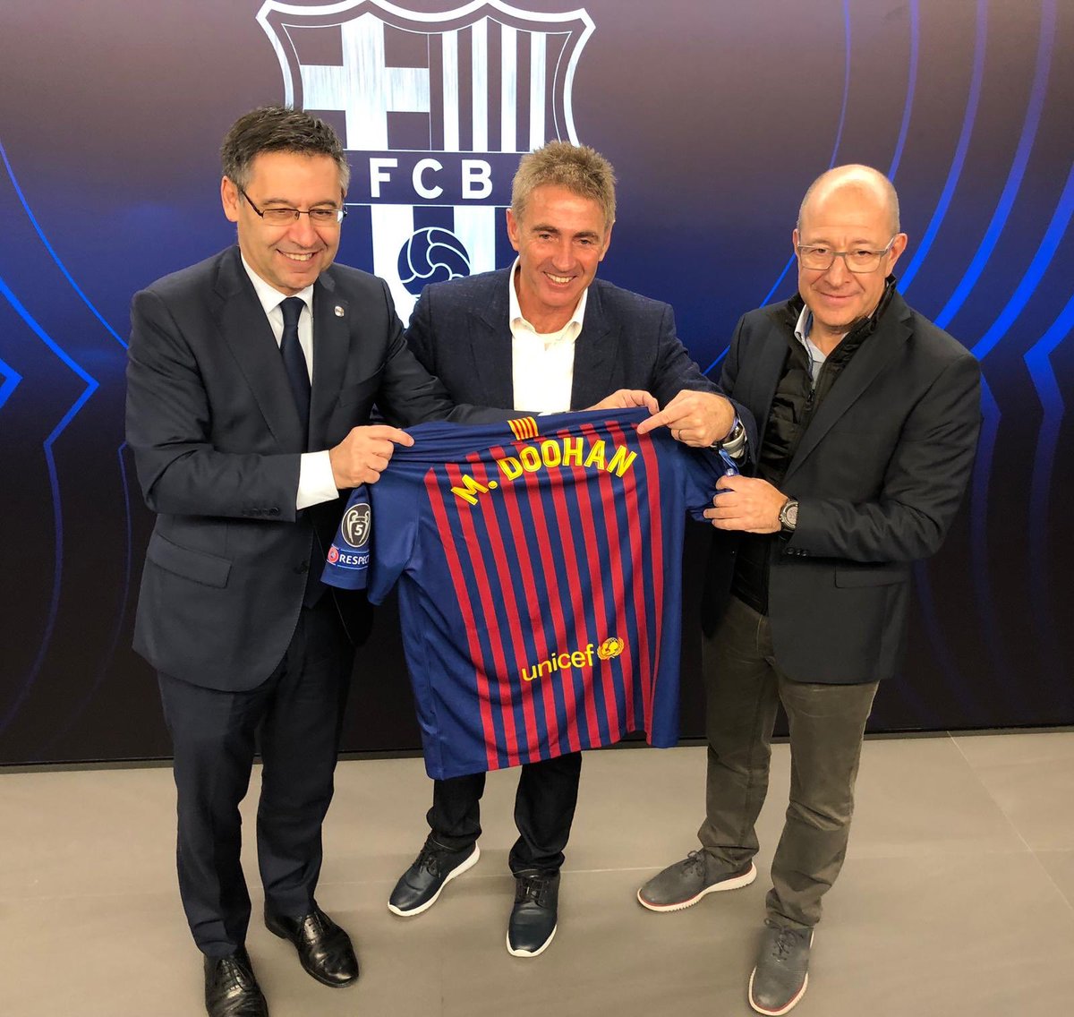 ⚽️ @micksdoohan is the special guest tonight to the @FCBarcelona Champions League match against Tottenham at the Camp Nou 👌