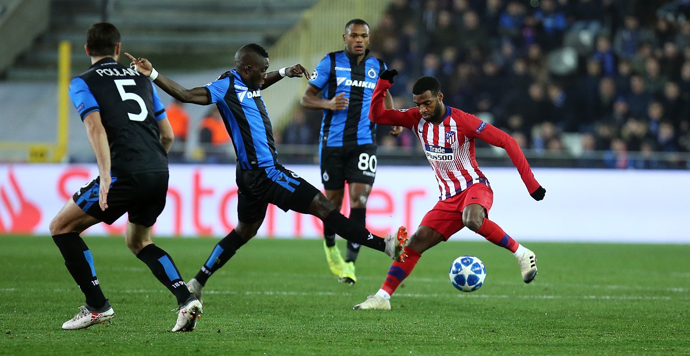 Lemar recorta en Brujas (Foto: @Atleti).