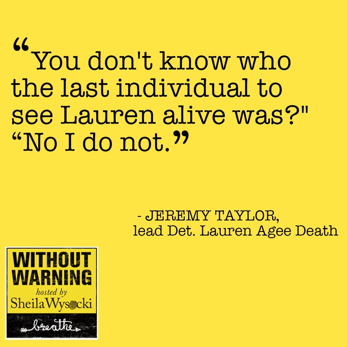 scrappymomPI's tweet photo. We know who the last person/s to see Lauren Agee was! Do you? 
#withoutwarningpodcast #podcast #withoutwarningpi #laurenagee #sheilawysocki #coldcase #privateinvestigation #dekalbcounty #wakefest #2015 #itunes #podcast https://t.co/7tdIm8N2mH