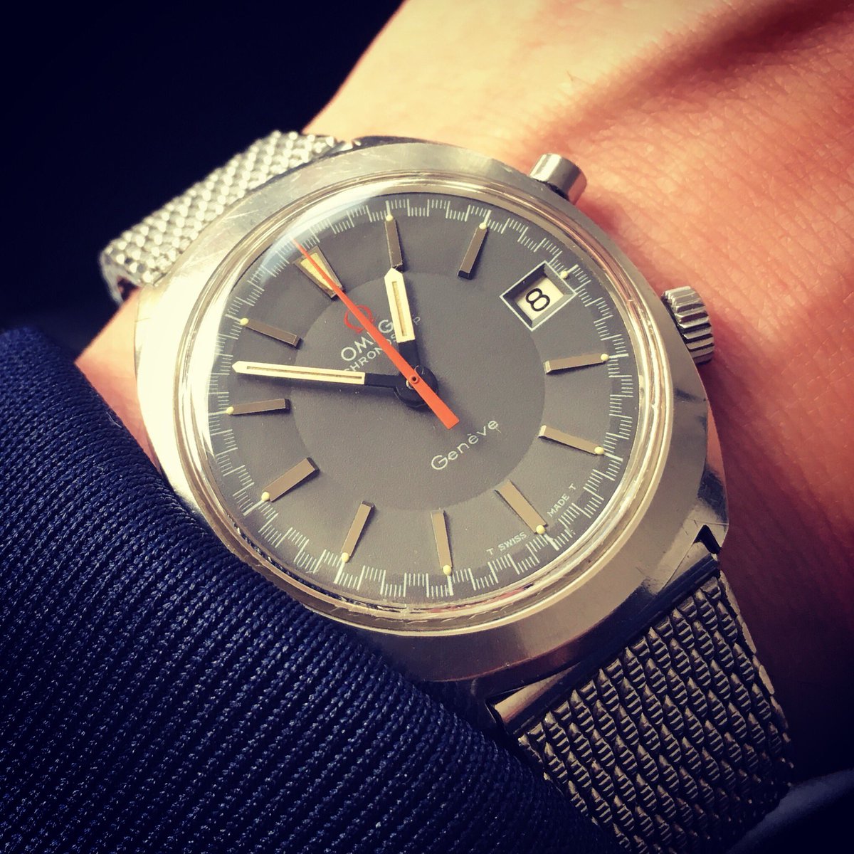 HighLoTime's tweet image. Omega Chronostop Genève ST146.009 Calibre 920 from 1969 #Omega #Chronostop #VintageWatch #VintageWatches #Timepiece