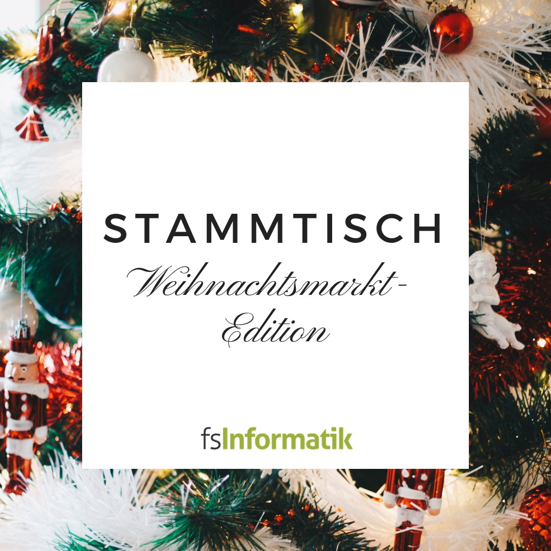 fs_Informatik's tweet photo. 🎄Stammtisch - Weihnachtsmarkt Edition
📅Morgen, am 12.12.18
🕕Um 18 Uhr
📍Buerer Weihnachtsmarkt (am ersten Stand/Kinderkarusell)
#weihnachtsmarkt #glühwein #fsinformatik #Weihnachtszeit https://t.co/35GmcX8rZz