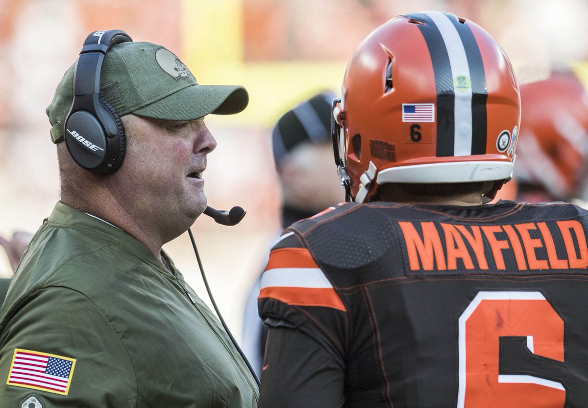 923TheFan's tweet photo. .@BaldyNFL tells @BullandFox #Browns OC Freddie Kitchens "has built an offense for Baker Mayfield; it would be a mistake, whoever they hire, not to keep (him)" https://t.co/i7dDNFmRbR https://t.co/Vq1hECGh1P