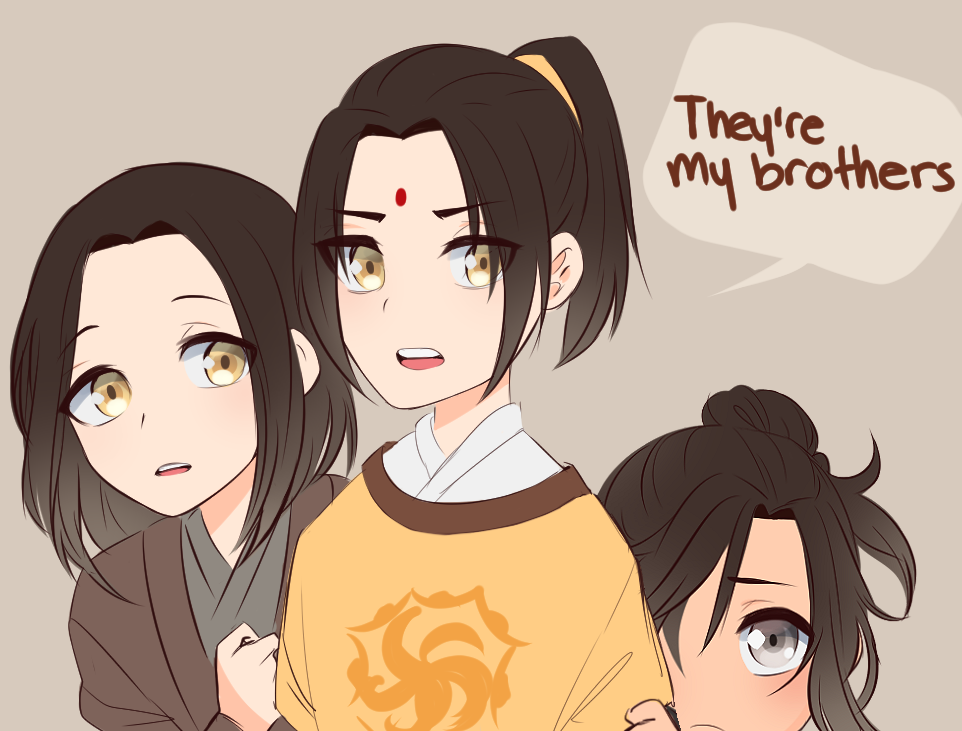yukaigis's tweet photo. incredibly self-indulgent au where the jin brothers grow up together and nothing bad ever happens #MoDaoZuShi https://t.co/wJCrudzy55