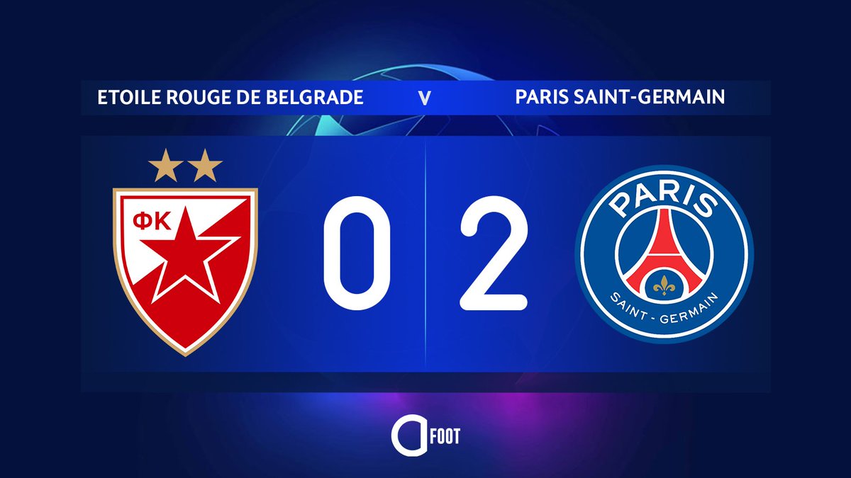 ActuFoot_'s tweet image. ⏱ MI-TEMPS ! 

BELGRADE  0-2  PARIS SG

Paris est en bonne position en vue d&apos;une qualification.