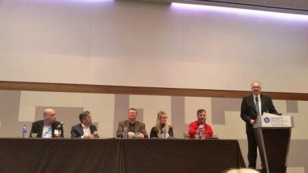 iotatokennews's tweet photo. Dr. Soley moderates Future of #DTL and #Blockchain panel w/ (l-r): Denis Gerson #IBM, Alexander Renz, IOTA Foundation, Lawrence Lerner, #RevInnovator, Kate Mitselmakher Kate Mitselmakhe and Paul Sonier from #dragonchaingang at today's #blockchain & #DTL event in #OMGTCSeattle. https://t.co/XDDZ2auJN4