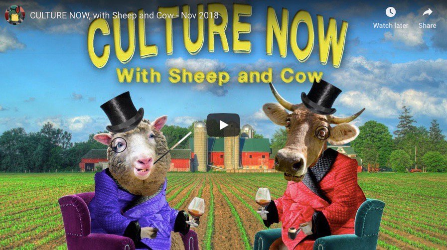 WebVeeGuide's tweet photo. NEW! From @CopeandDalton - the wonderful folks who brought you @Future_Duck - comes the only review show you need to see: CULTURE NOW with Sheep &amp; Cow! 
WATCH #TodaysFeature at https://t.co/XSzgQVqkRA
#comedy #spicegirlsreunion https://t.co/wXSRyFE3vz