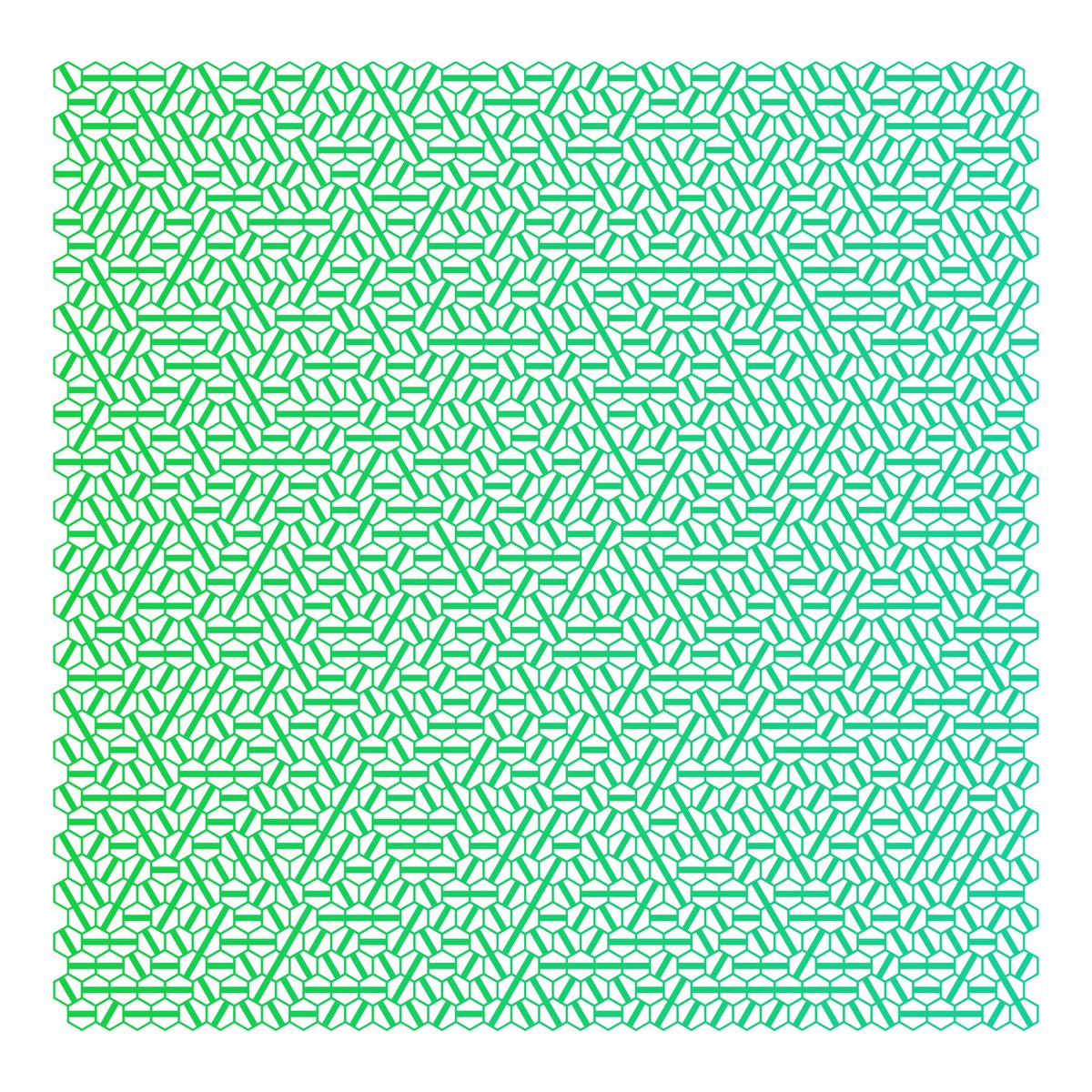 ProcGeometry's tweet image. 10 Print, but with hexes #creativecoding #generativeart