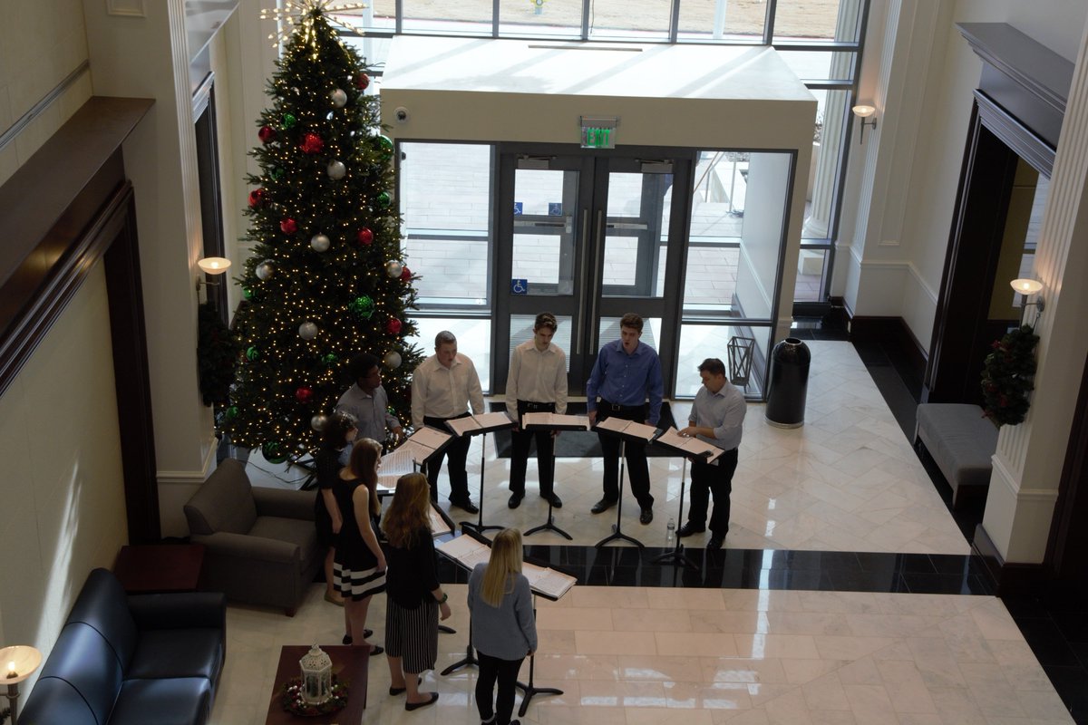 ProsperISD's tweet photo. The Prosper HS Chamber Choir performed Tuesday at 2pm at the Prosper Town Hall to give holiday thanks for the dedication, sacrifice and support of the Prosper Civil Servants. @Town_of_Prosper https://t.co/4yi3O76W06